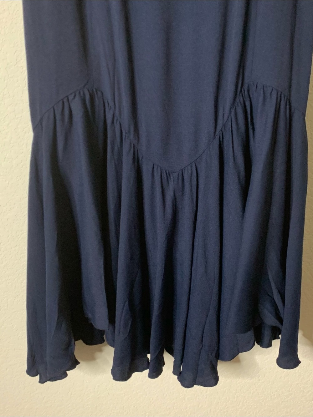 Quince navy women’s lightweight crepe fluted hem midi dress XL NWT - Picture 3 of 10